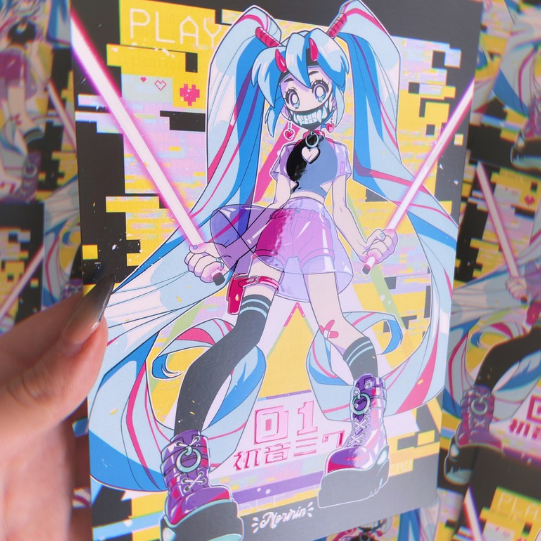 Cyber Miku Art Print