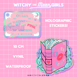 Witchy and Mean Girls Holographic Stickers