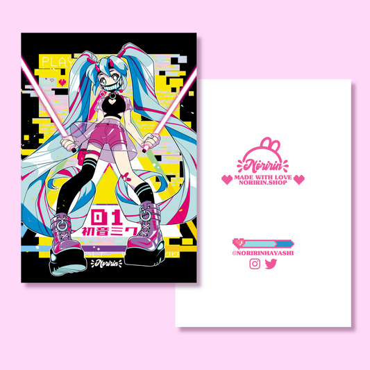 Cyber Miku Art Print