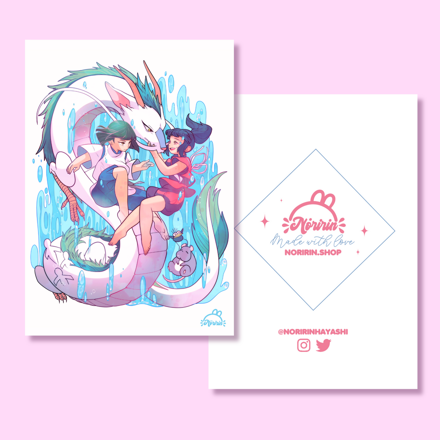 Chihiro and Haku Art Print