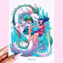 Load image into Gallery viewer, Chihiro and Haku Art Print