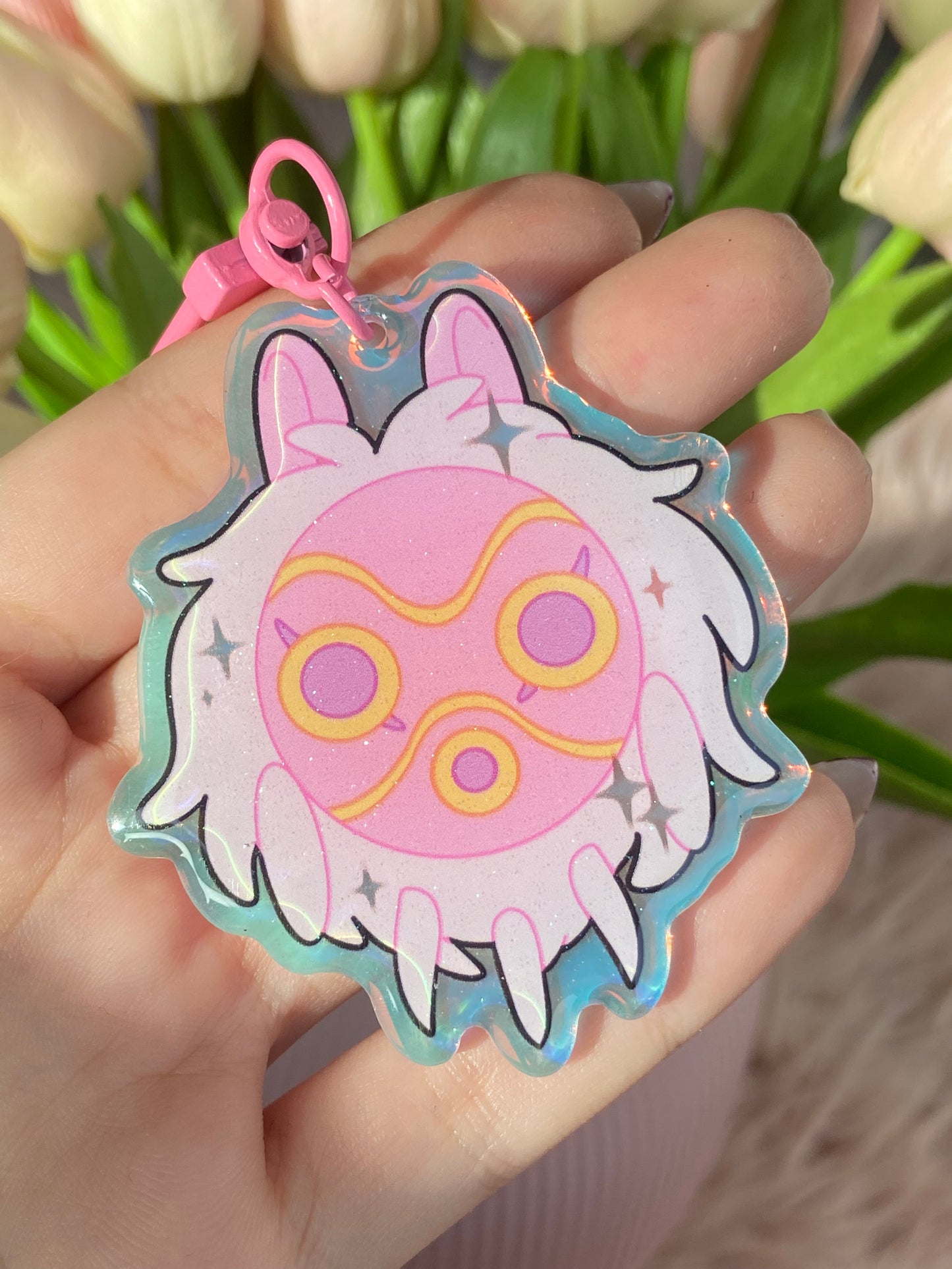 Pastel Anime Nostalgia Holographic Keychains