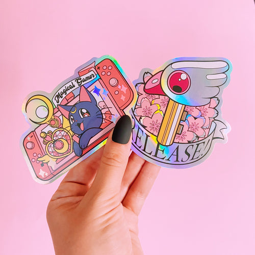 Magical Girl Nostalgia Holographic Stickers